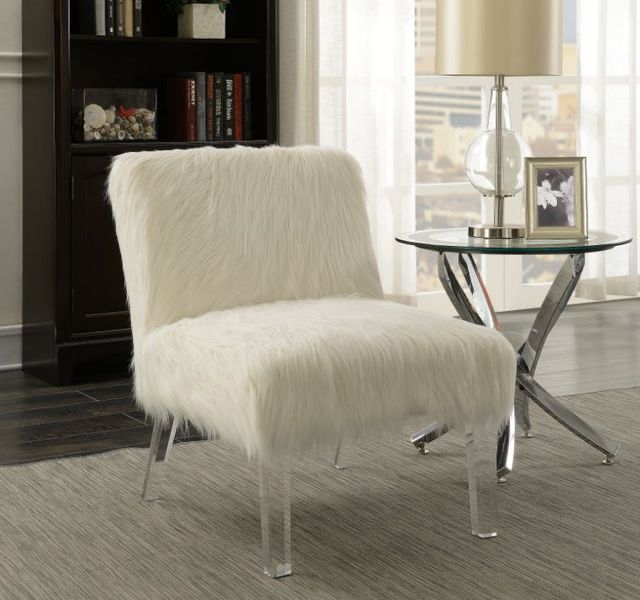 White Accent chair