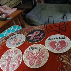 Set Of Cancer Awareness For 10.00 With Stand 