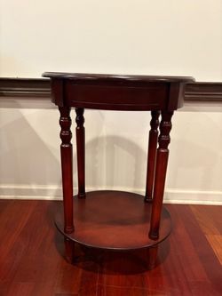Dark wood end table