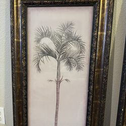 Palm tree canvas wall art and frame