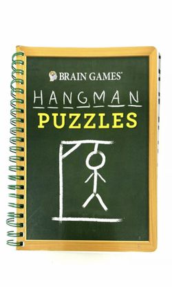 NEW !   Brain Games® Puzzle Book - Hangman 1-Pc  Keep your mind sharp / GIFT