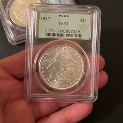 1887 Morgan Dollar PCGS MS63