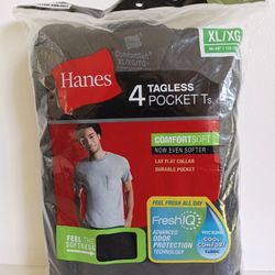 Hanes Men's Dry Pocket Tee Undershirts 4Pack - Black X-Large, Size: XL -

BRAND NEW IN PACKAGE / SEALED