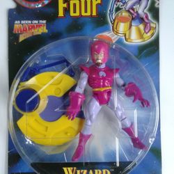 Fantastic Four Wizard Action Figure Toy Biz 1996 Marvel Comics Disk Firing