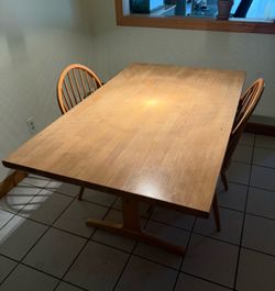 Wooden Table & 2 Chairs