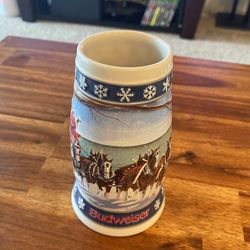 1995 Budweiser Holiday Beer Stein 