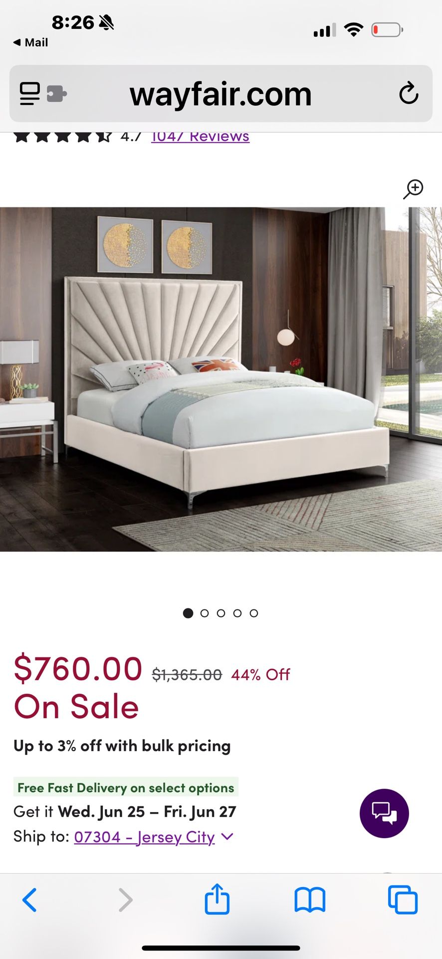 Manila Upholstered Platform Bed