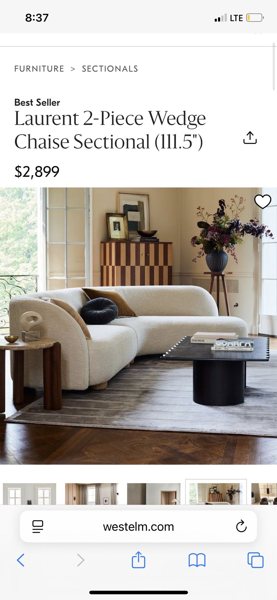 West Elm Laurent Sectional