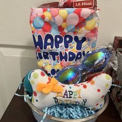 Custom Made Dog Birthday Bowl/Toy/snack Baskets $15-$20