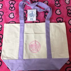 Trader Joe’s Big lavender tote bag