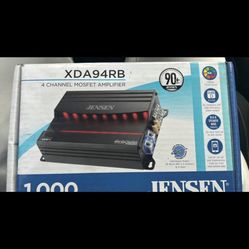 Jensen XDA94RB Class D 4-Channel MOSFET Bridgeable Amplifier 1000W