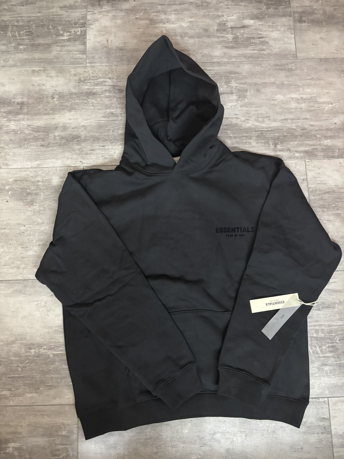 Fear of God Essentials Hoodies (SS22) Color: Stretch Limo (Black) 