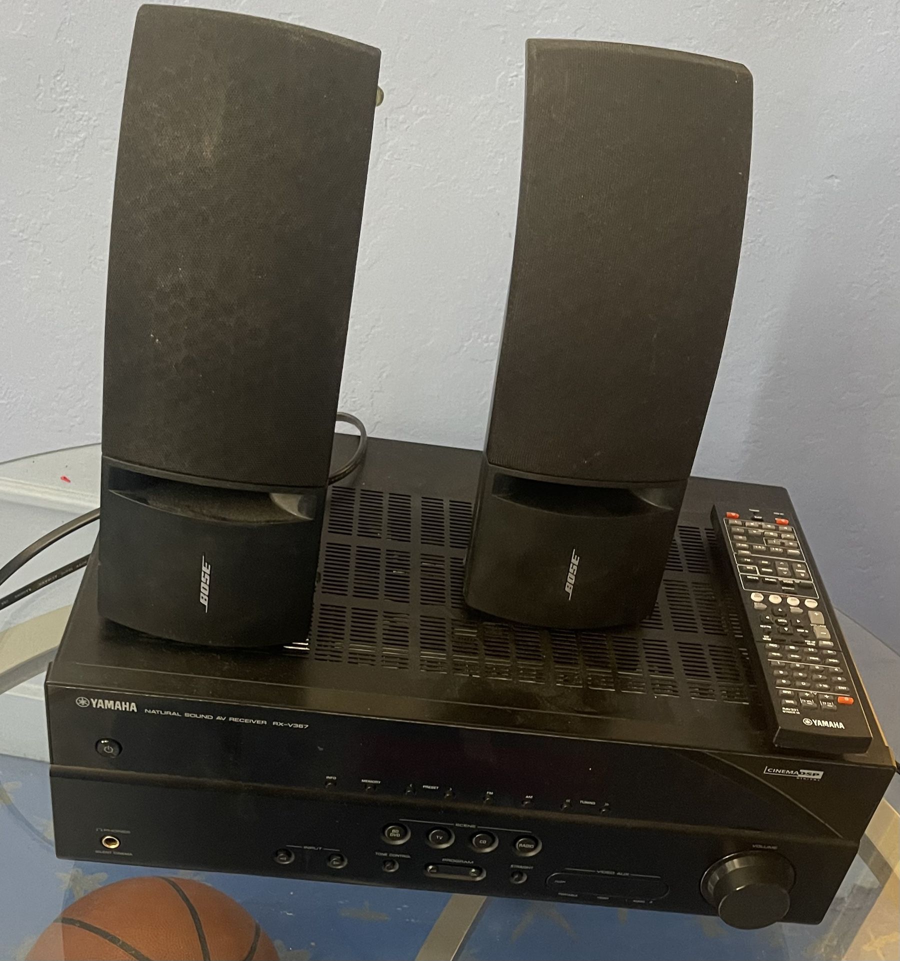 Yamaha Receiver With Bose Speakers And Remote Control