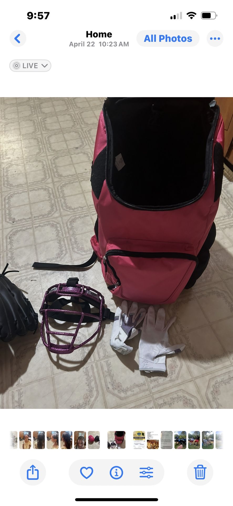 Girls Baseball Gear