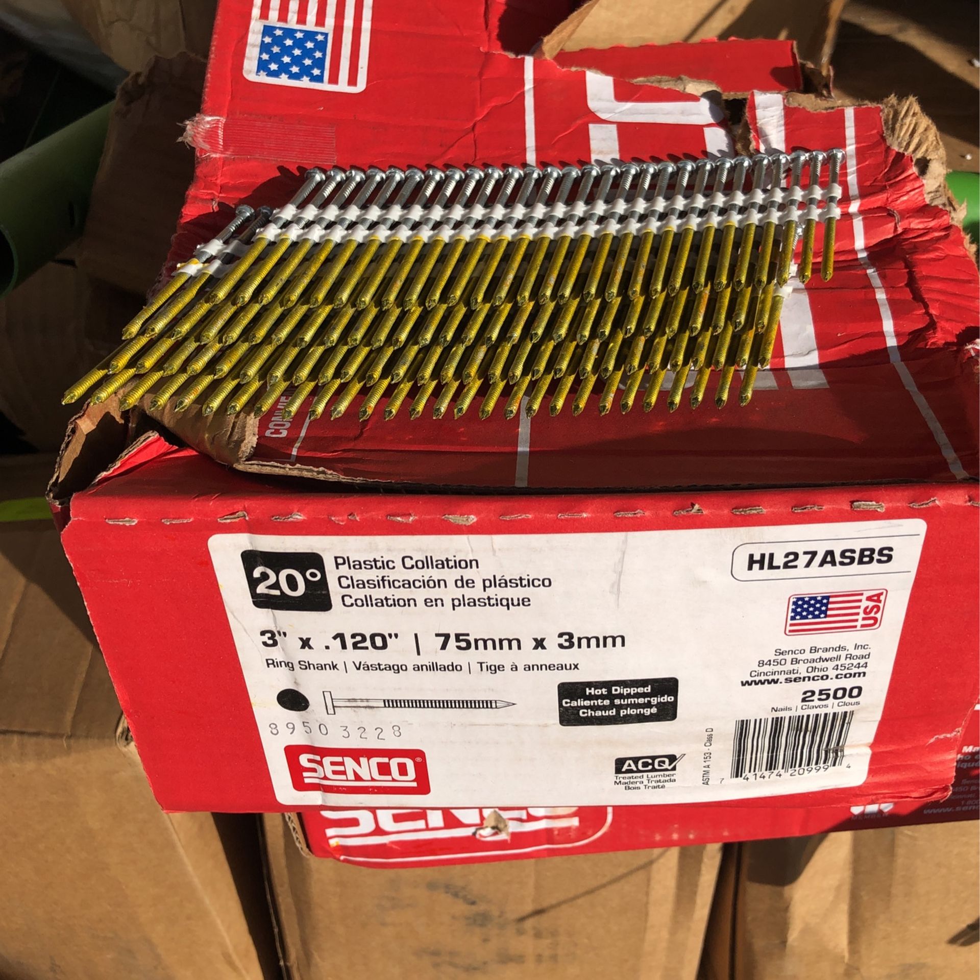 SENCO 20° 3”x .120” 2500count