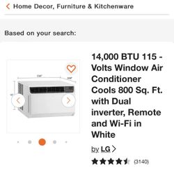 LG Window Air Conditioner 14k BTU