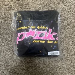 Sp5der Hoodie Pink And Black