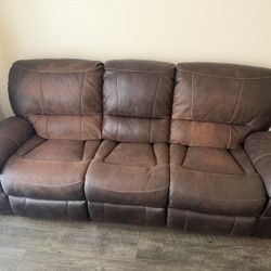 Reclining Leather Couch