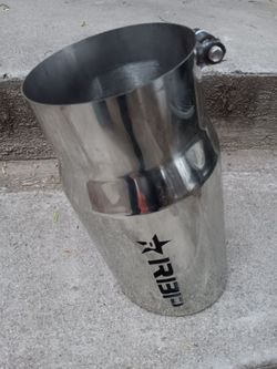 rbp diesel exhaust tip polished 5" inlet 12 length 6'mouth