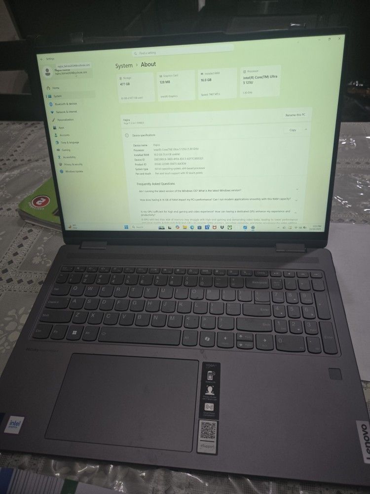 Lenovo 7i Yoga Like New
