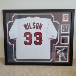 C.J. Wilson Autographed Framed Jersey