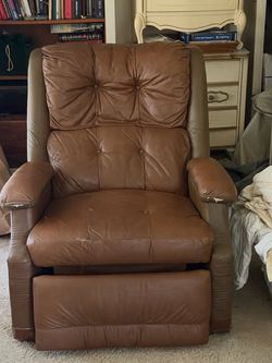 Brown Leather Recliner Chair