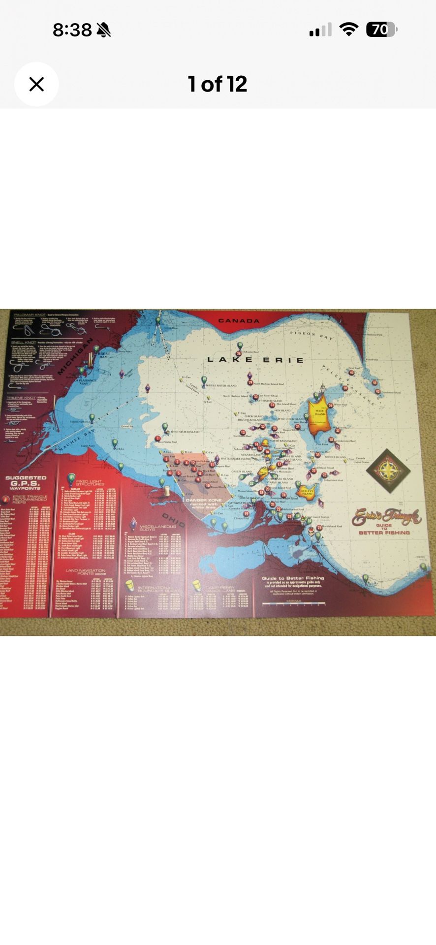 Lake Erie Boating And Fishing Map Hot Spots To Visit