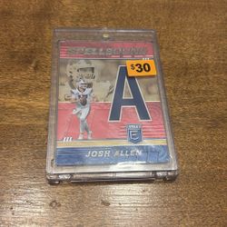 Buffalo Bills Josh Allen Spellbound Letter A Pink Parallel 2022 Panini Donruss Elite Football