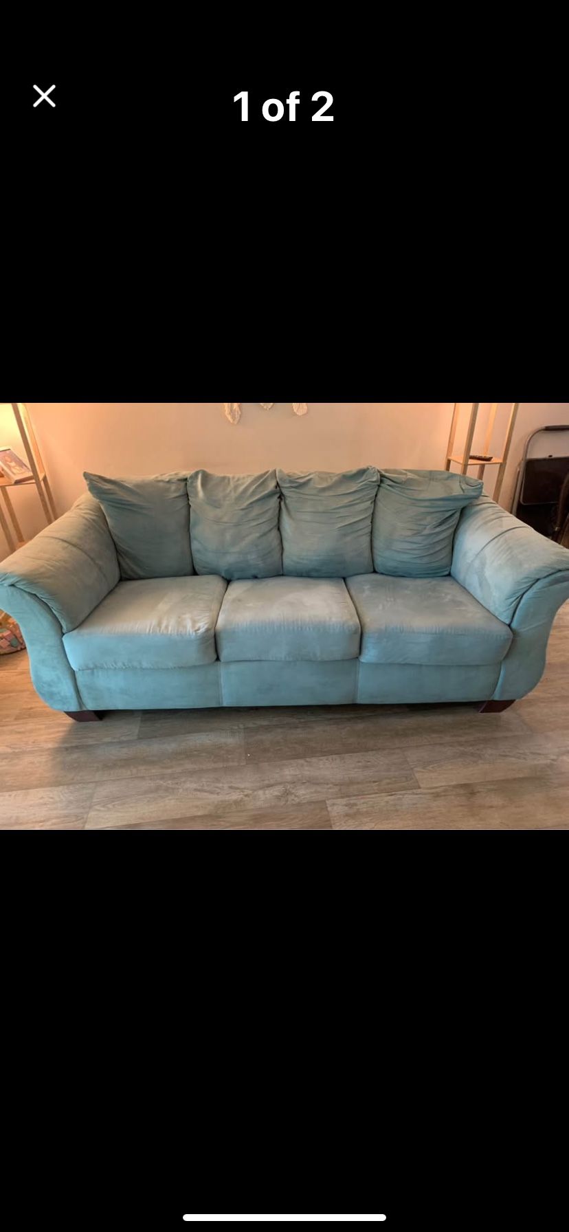 Light Blue Queen Sleeper Sofa
