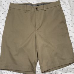 Haggar Tan Flat Front Shorts with Classic Style