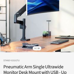 VIVO Single Monitor Desk Mount Arm w/ USB STAND-V101GTU NEW