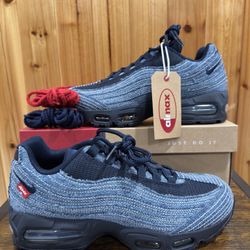 NEW NIKE AIR MAX 95 X LEVI'S OG DENIM OBSIDIAN HM4743-400 - MENS SIZE 9
