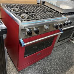 Viking 5 Series Reduction Red 30” Gas Range Stove 