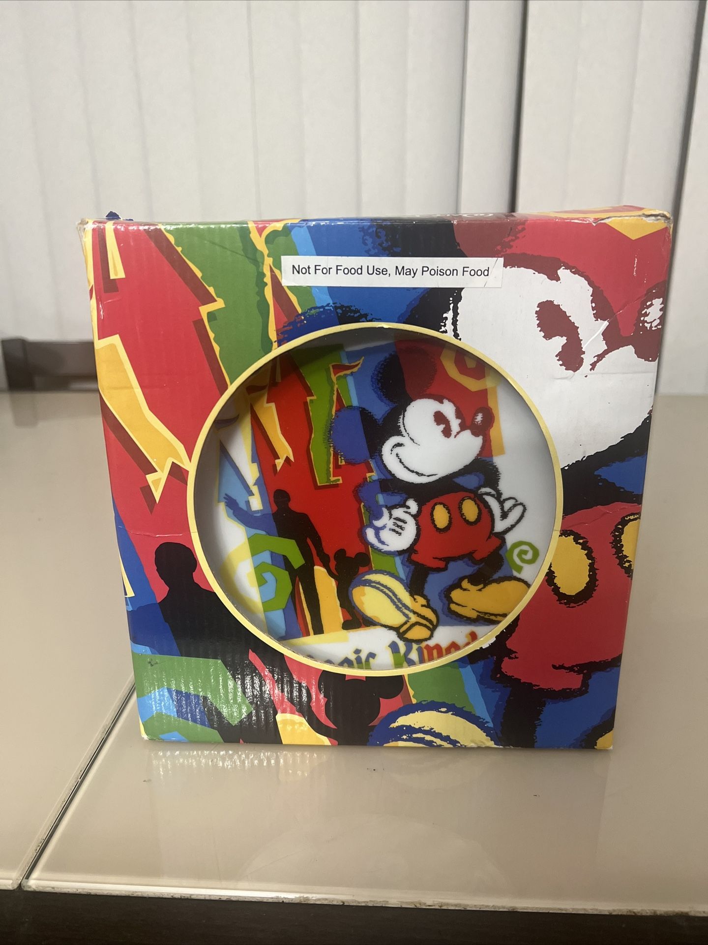Walt Disney World Parks Magic Kingdom Mickey Mouse Collector Plate New Old Stock. This is a new open box item. However, the box does have cosmetic ble