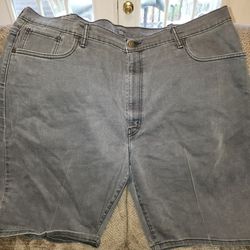 Men LEVIS ash Black Grey Jean Shorts 44