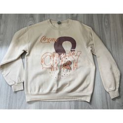 Creme City Cookie Heart Crewneck Sweatshirt Size M