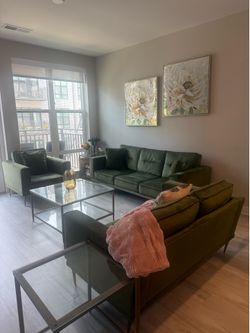 Green Living Room Sofa Set