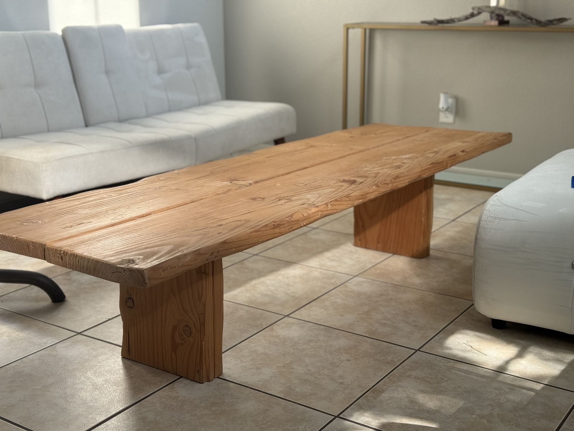 ✨ Handcrafted Solid Wood Furniture Set – Modern Rustic Console & Accent Tables (3-Piece Bundle)