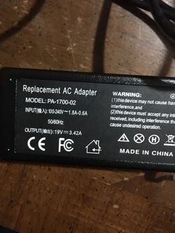 Laptop adapter pa1700-02
