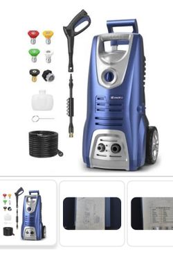 NEW Chicwind 1950 PSI Electric Pressure Washer, 1.55 Gpm, Built-In Foam Cannon