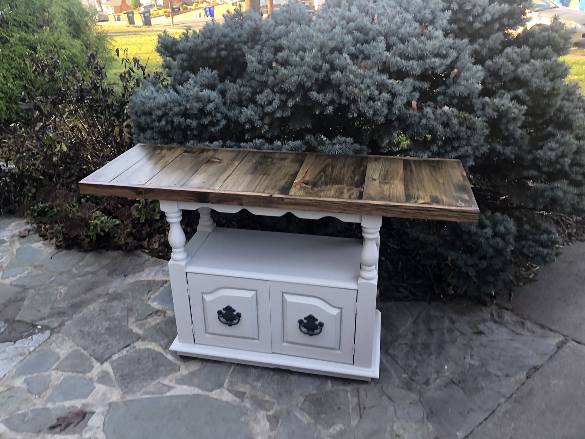 Reclaimed barn wood rustic console or entryway table