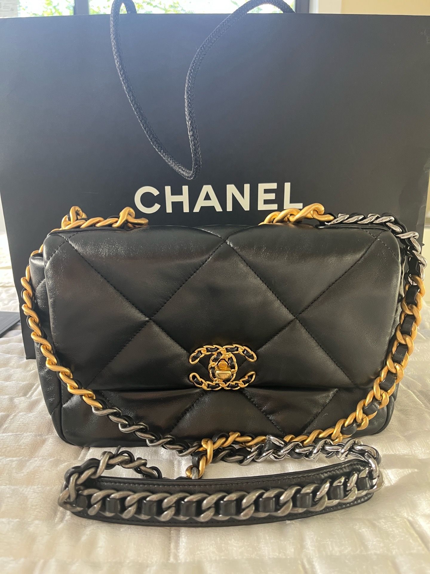 Authentic Chanel 19 Flap Bag