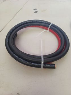 3 ft of both Red & Black 2 AWG HEAVY DUTY Welding or Battery Cables.