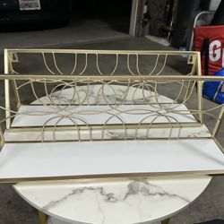 Gold Wall Shelves Set of 2