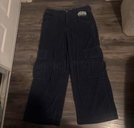 Dark Navy Corduroy Cargo Pants