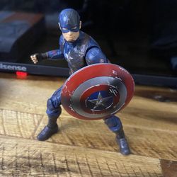 Marvel legends battle damaged civil war captain America 