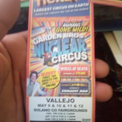 Garden Bros Nuclear Circus Free Admission Tickets