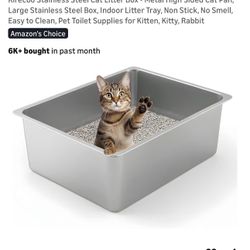 Stainless Steel Cat Litter Box - Brand New (no Box) 