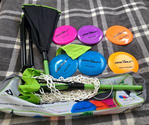 Franklin Sports Disc Golf Set with extra discs carrying bag travel outdoor