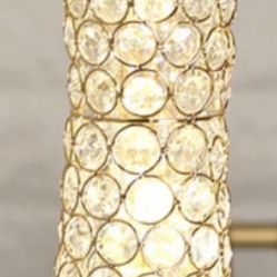 Gold Beaded Vase Centerpiece 